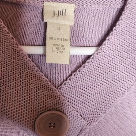 J Jill long sleeve purple knit shirt - Picture 2 of 16